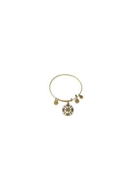 Women's Alex and Ani Gold Compass Charm Bangle Bracelet One Size